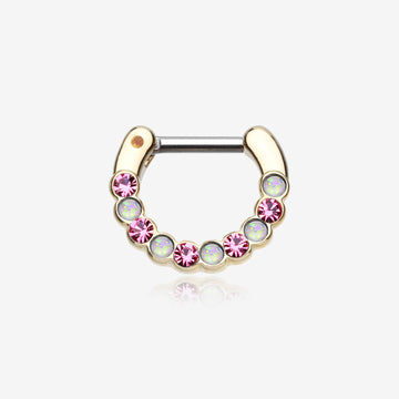 Golden Opal Paradigm Septum Clicker-Pink